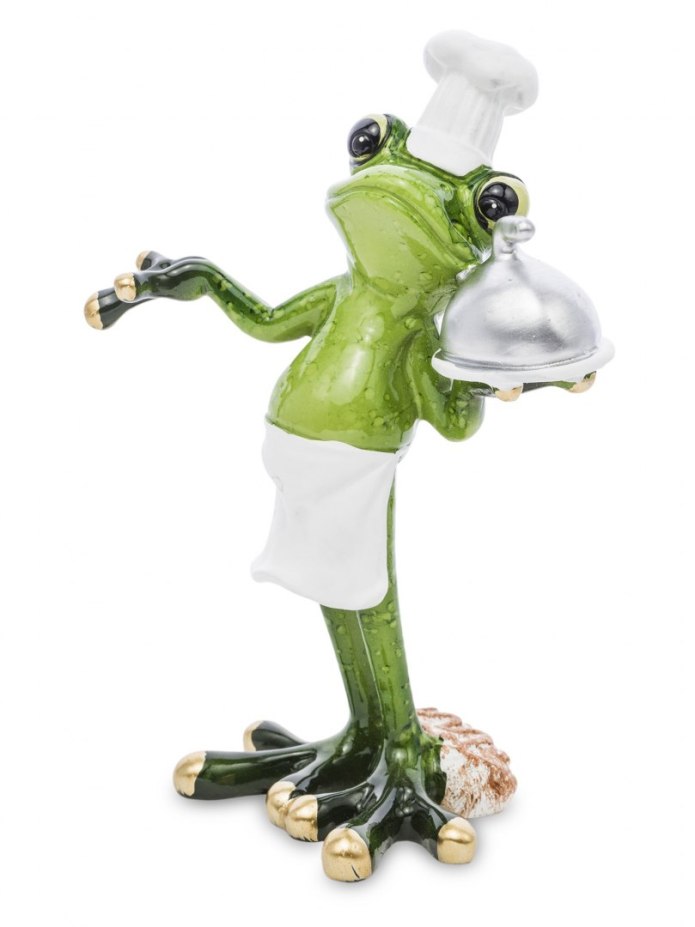 Figurka żaba kucharz